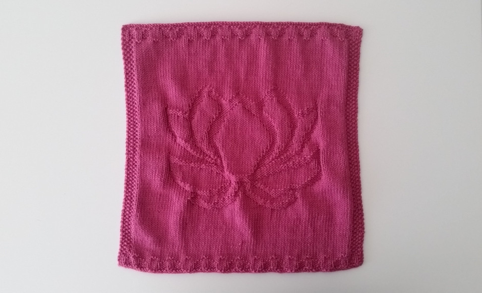 billed af færdig strikket lotus klud